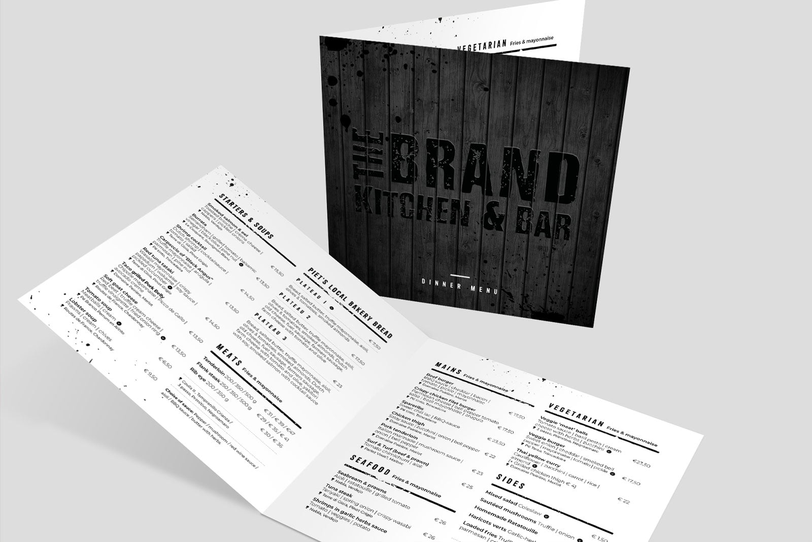 Menukaart The Brand